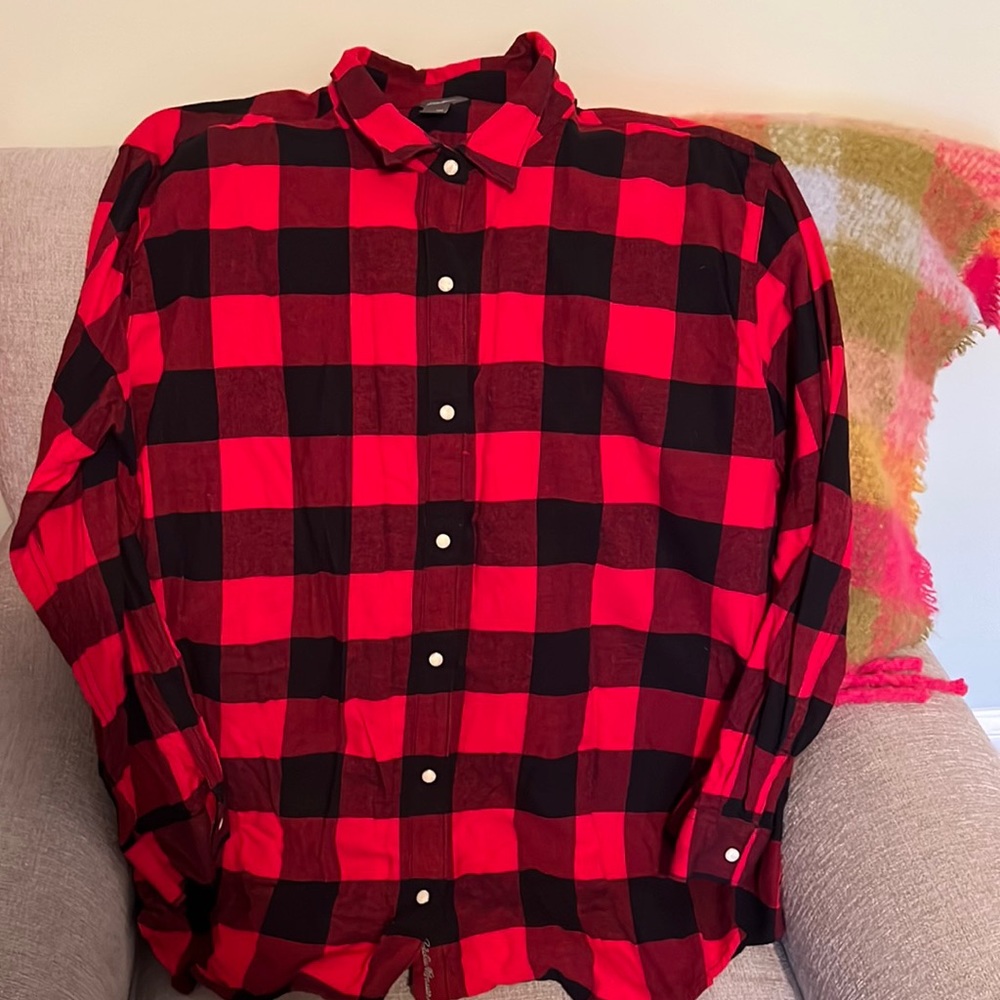 Eddie Bauer Buffalo Plaid Flannel Shirt- Like New!!!